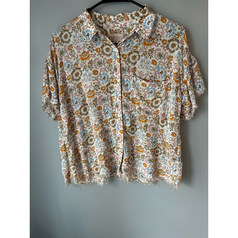 Floral Button-Up Women Top